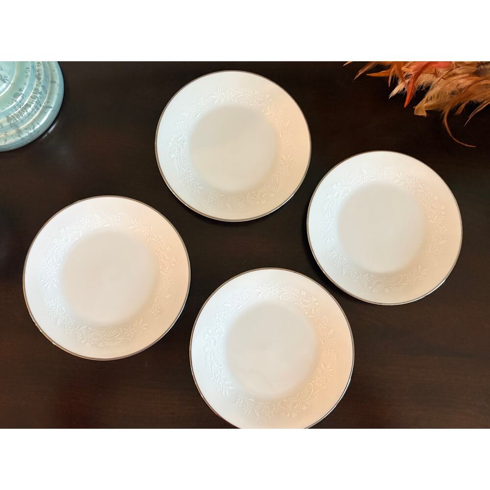 Vintage Noritake Reina 6450Q Bread Butter Dessert Plates 6.5" Set of 4 Japan